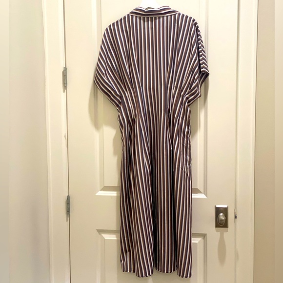 Ladyful (Amazon) Women's Button Down Shirt Dress Short Sleeve Midi Dress Size M - Picture 9 of 10